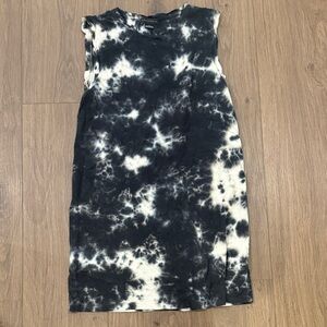 Sanctuary Black and White Tie-Dye Mini Dress